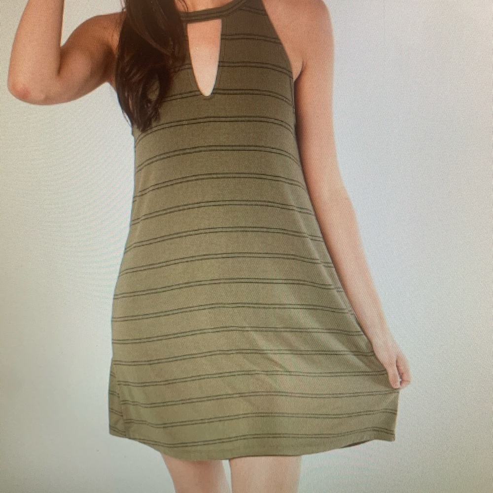 BKE Striped Keyhole Mini Dress